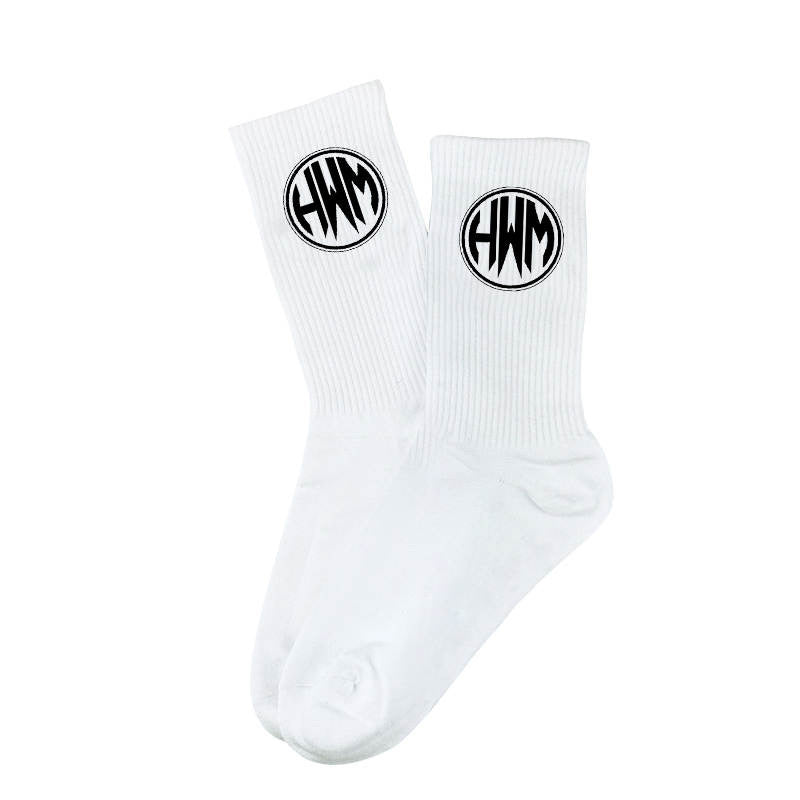 Hustle With Me Socks (White)